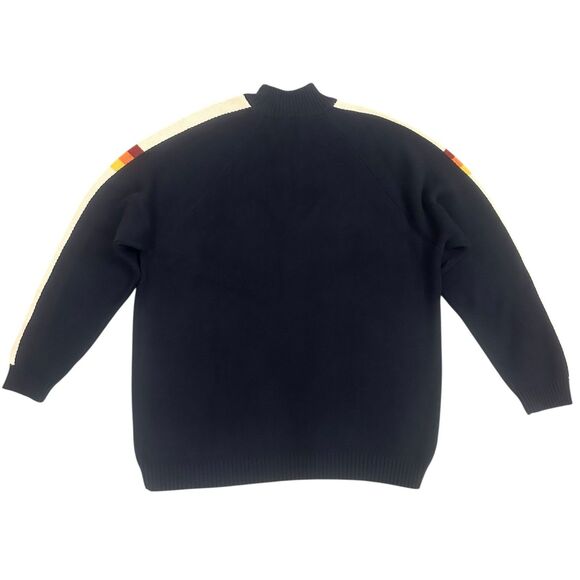 Marine Layer Sweater Mens XL Quarter Zip Pullover Wool Blend Archive Armas Navy - Picture 7 of 11